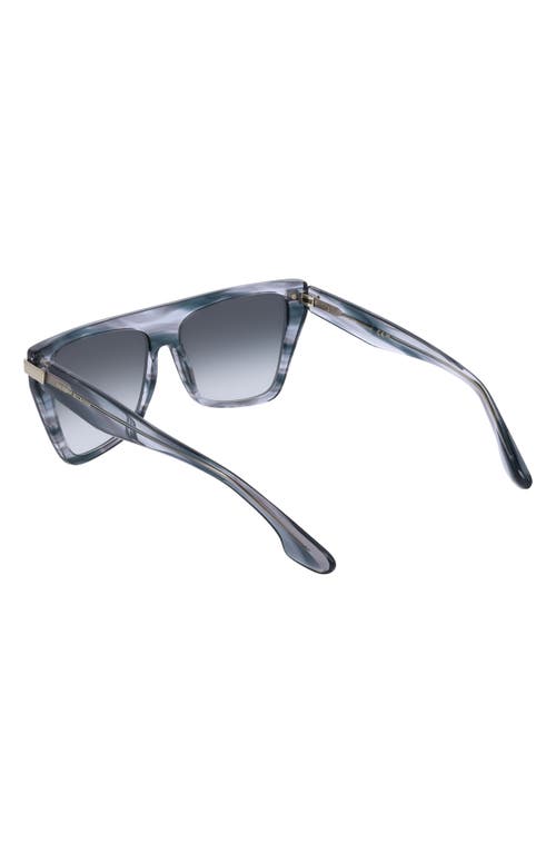 Victoria Beckham 57mm Modified Rectangular Sunglasses In Blue