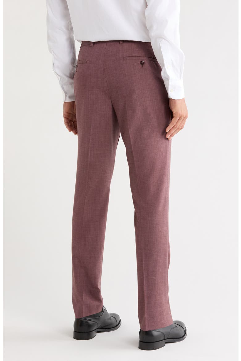 Microcheck Wool Blend Suit Pants, Alternate, color, MAUVE
