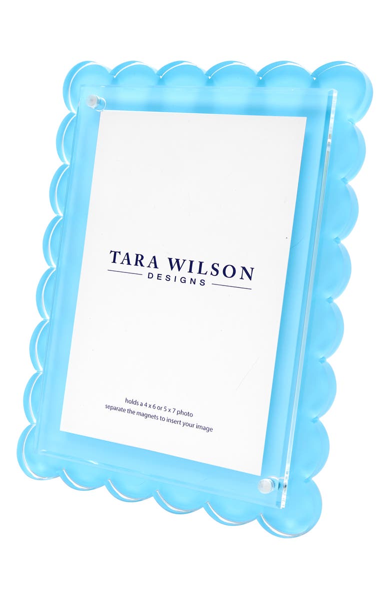 Tara Wilson Designs Scallop Picture Frame, Alternate, color, Pastel Blue