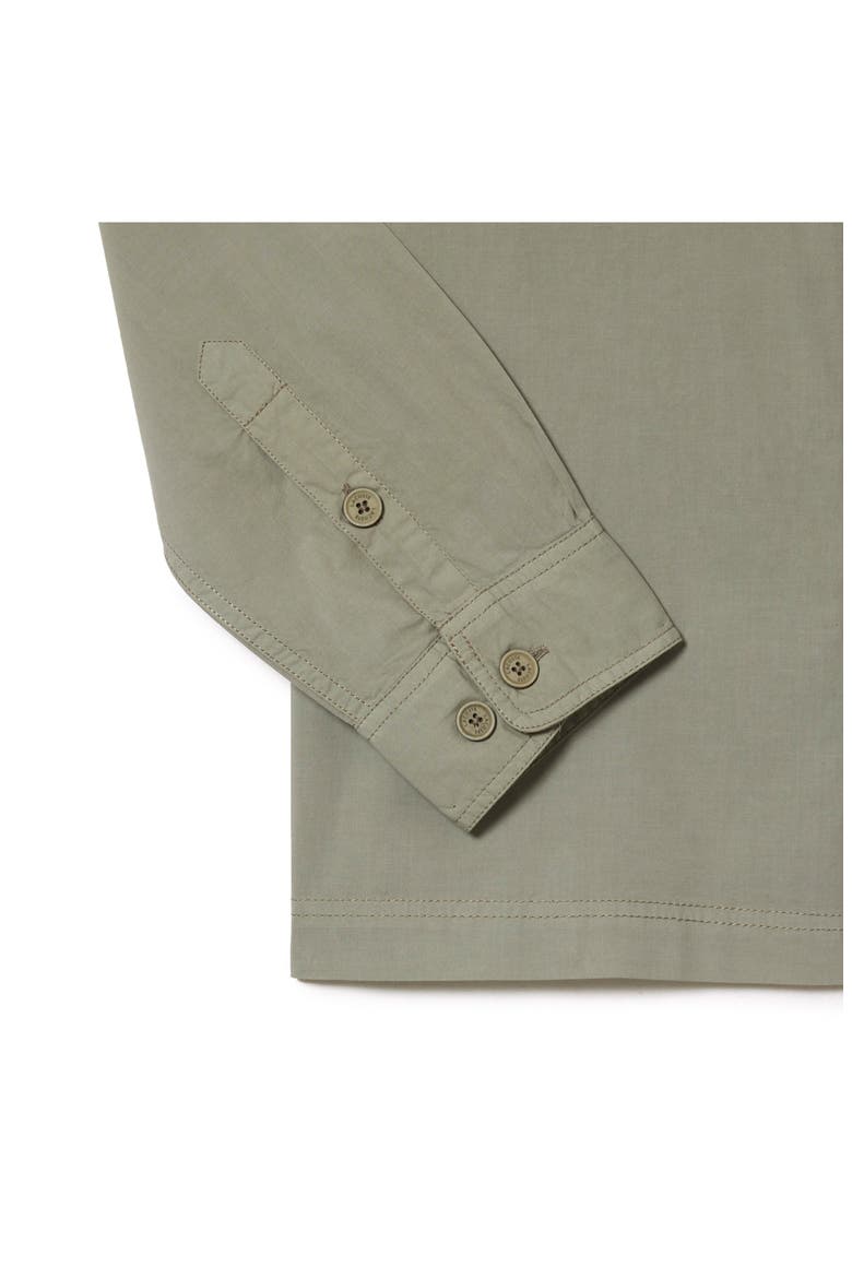Cotton Button-Up Overshirt, Alternate, color, ECO OLIVE