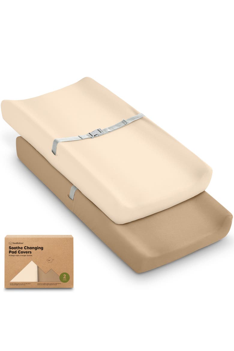 2-Pack Soothe Changing Pad Covers, Main, color, Pecan