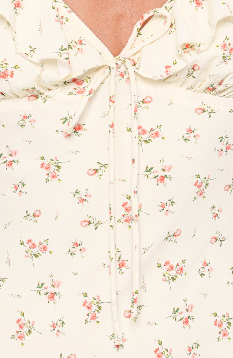 Petal & Pup Sansa Ditsy Floral Deep V-Neck Midi Dress, Alternate, color, Yellow Floral