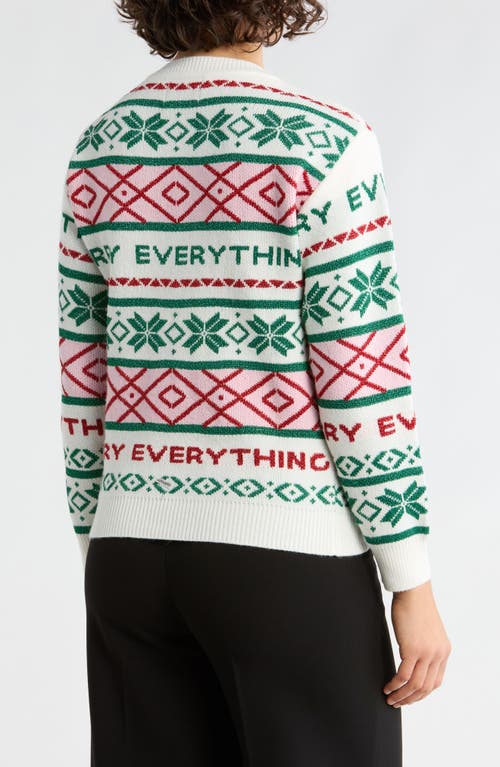 Vigoss Merry Everything V-neck Sweater In Multi