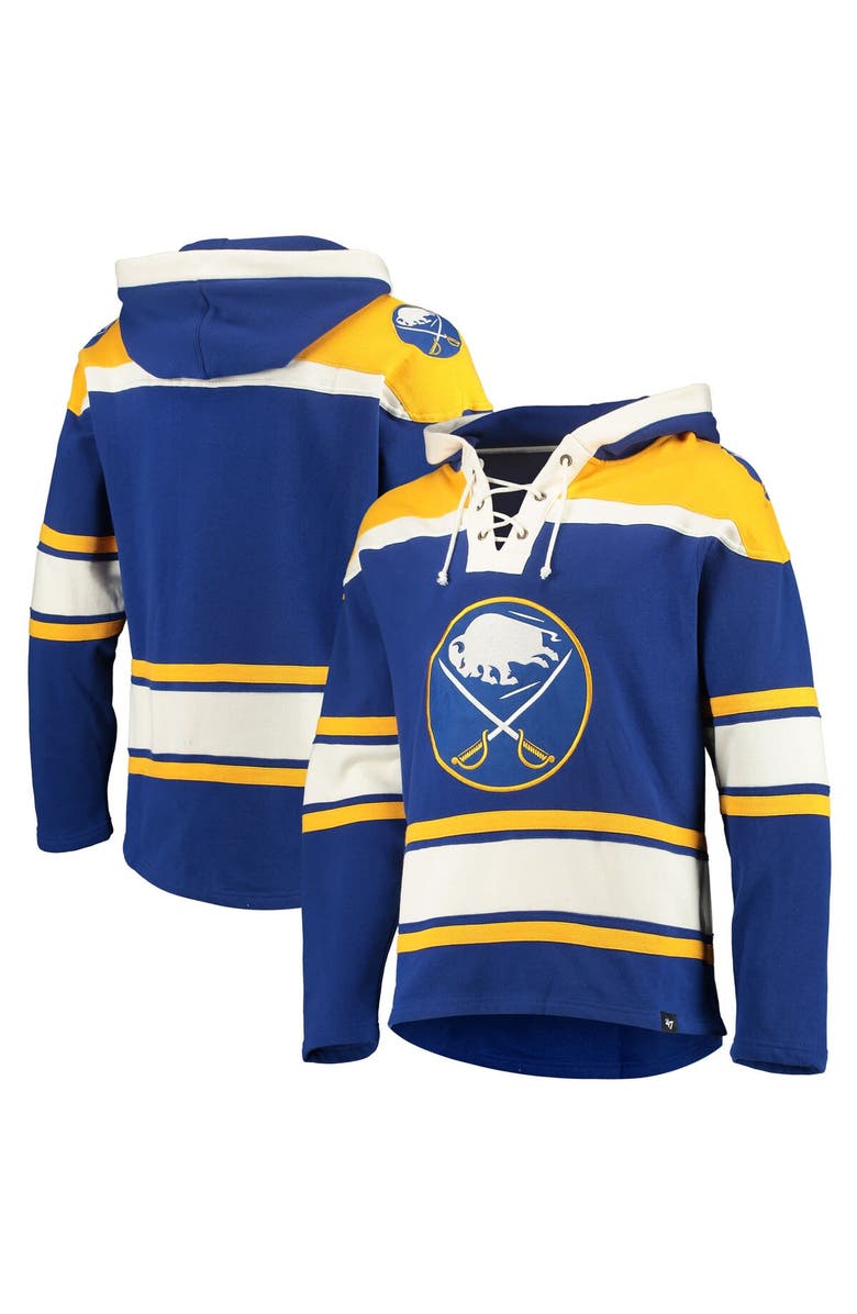 '47 Men's '47 Royal Buffalo Sabres Superior Lacer Pullover Hoodie, Alternate, color, Royal