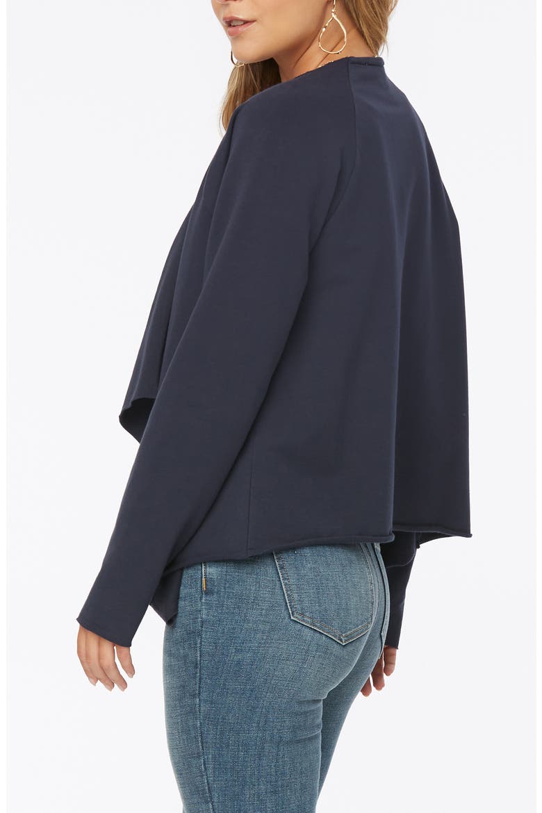 Draped Open Front Sweatshirt, Alternate, color, OXFORD NAVY