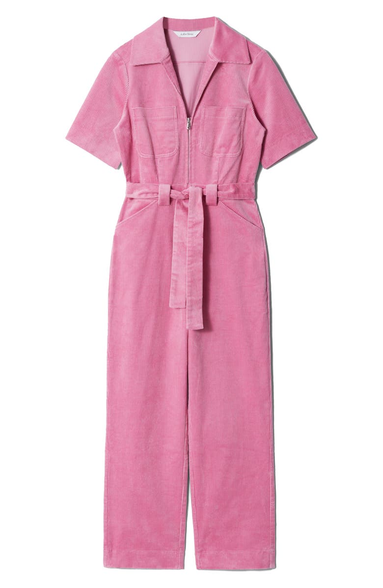 & Other Stories Zip Front Corduroy Jumpsuit, Alternate, color, Pink Light