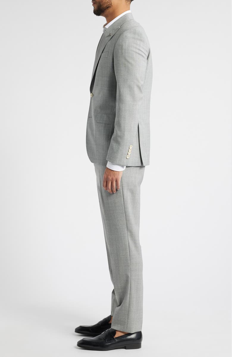 Jack Victor Engle Peak Lapel Pinstripe Wool Suit, Alternate, color, Light Grey