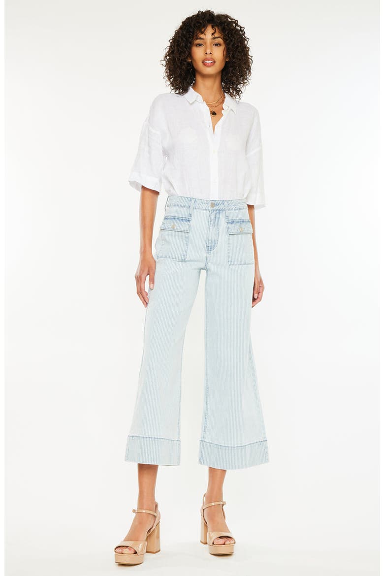 Jace High Rise Crop Wide Leg Jeans, Alternate, color, Light Wash