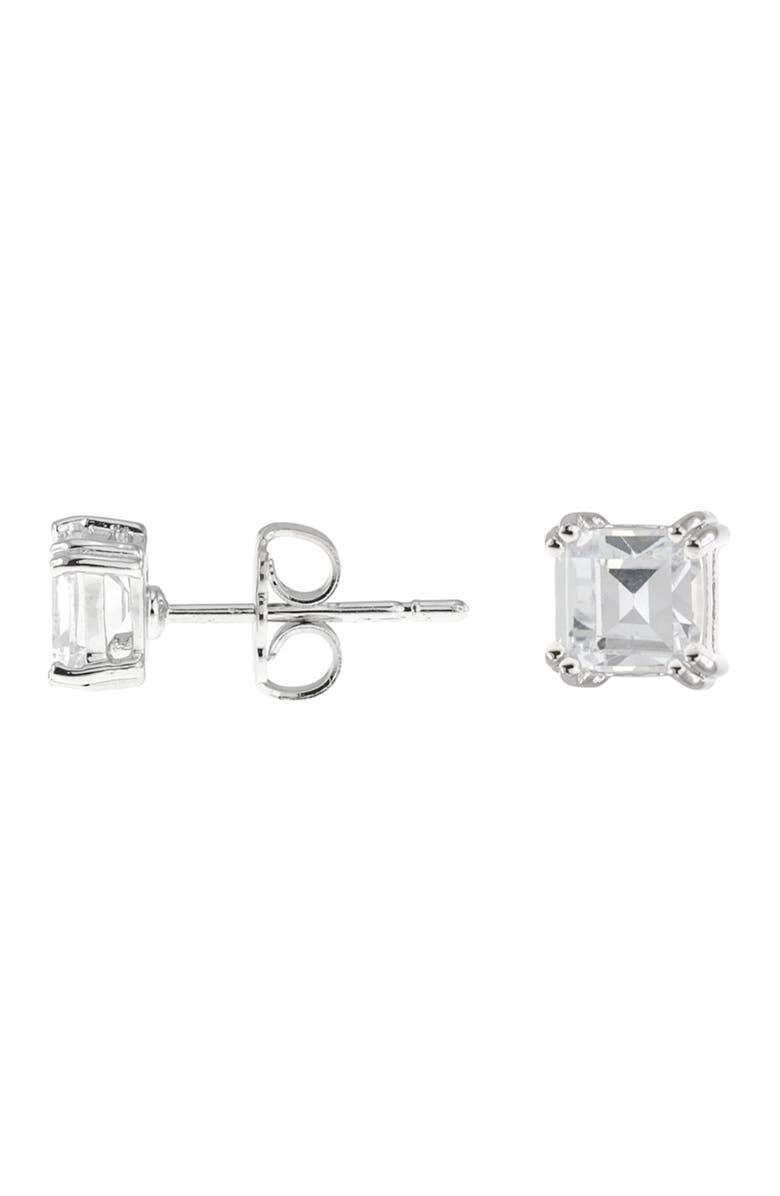 CZ by Kenneth Jay Lane Asscher Cut Stud Earrings, Alternate, color,
