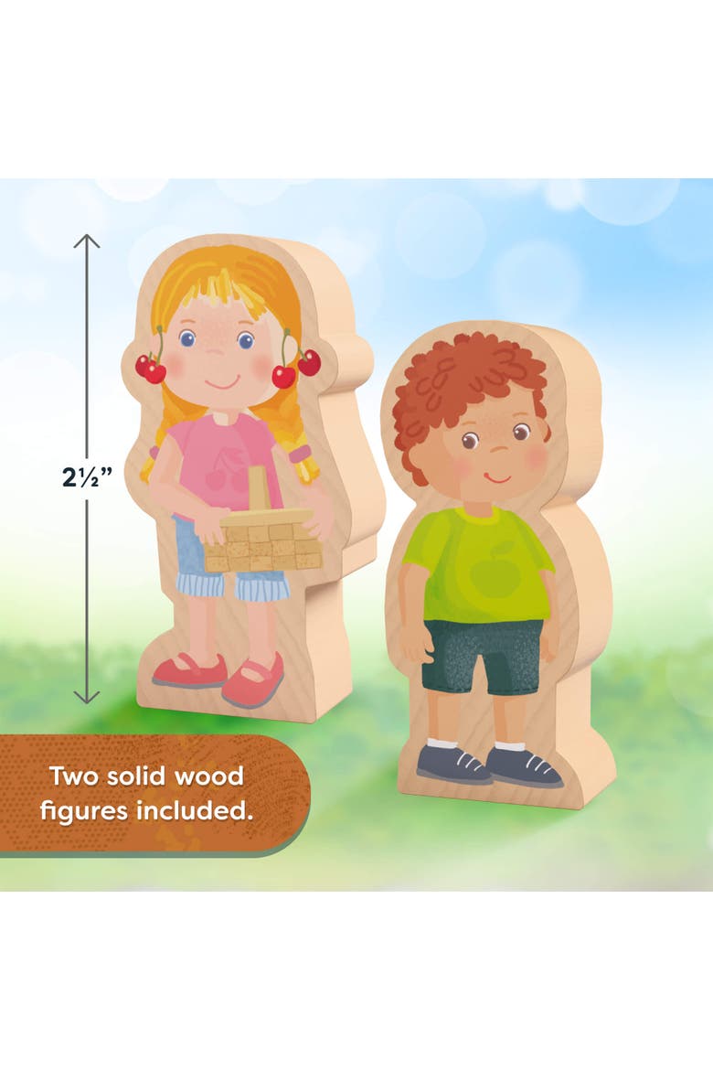 3D Puzzle Orchard Play World 40 Pieces with Wooden Figures, Alternate, color, Green Multi