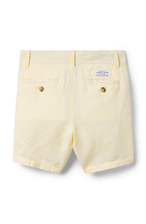 Janie And Jack Linen-cotton Short In Yellow