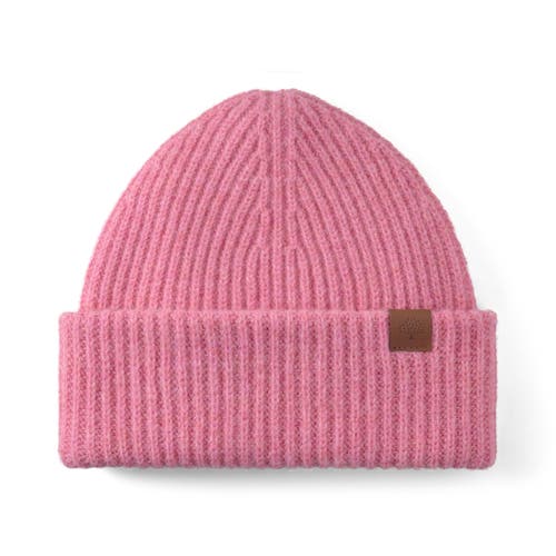 Mulberry Chunky Ribbed Beanie In Blue