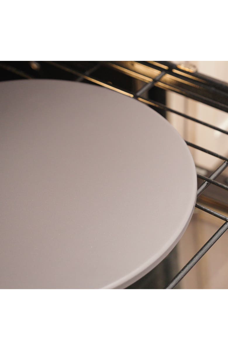 Old Stone Glazed Cordierite Round Pizza Stone, 16-Inch, Alternate, color, Grey