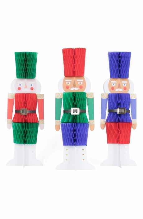 Honeycomb Christmas Nutcracker Decorations