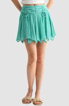 All in Favor Handkerchief Hem Miniskirt