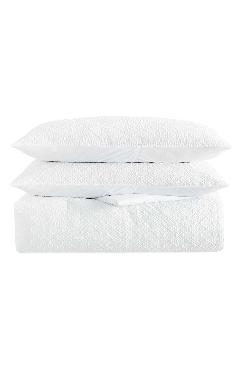 Wrangler Sedona Geometric Embossed Duvet Set, Main, color, White