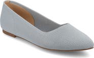 Journee Collection Minnah Knit Almond Toe Flat