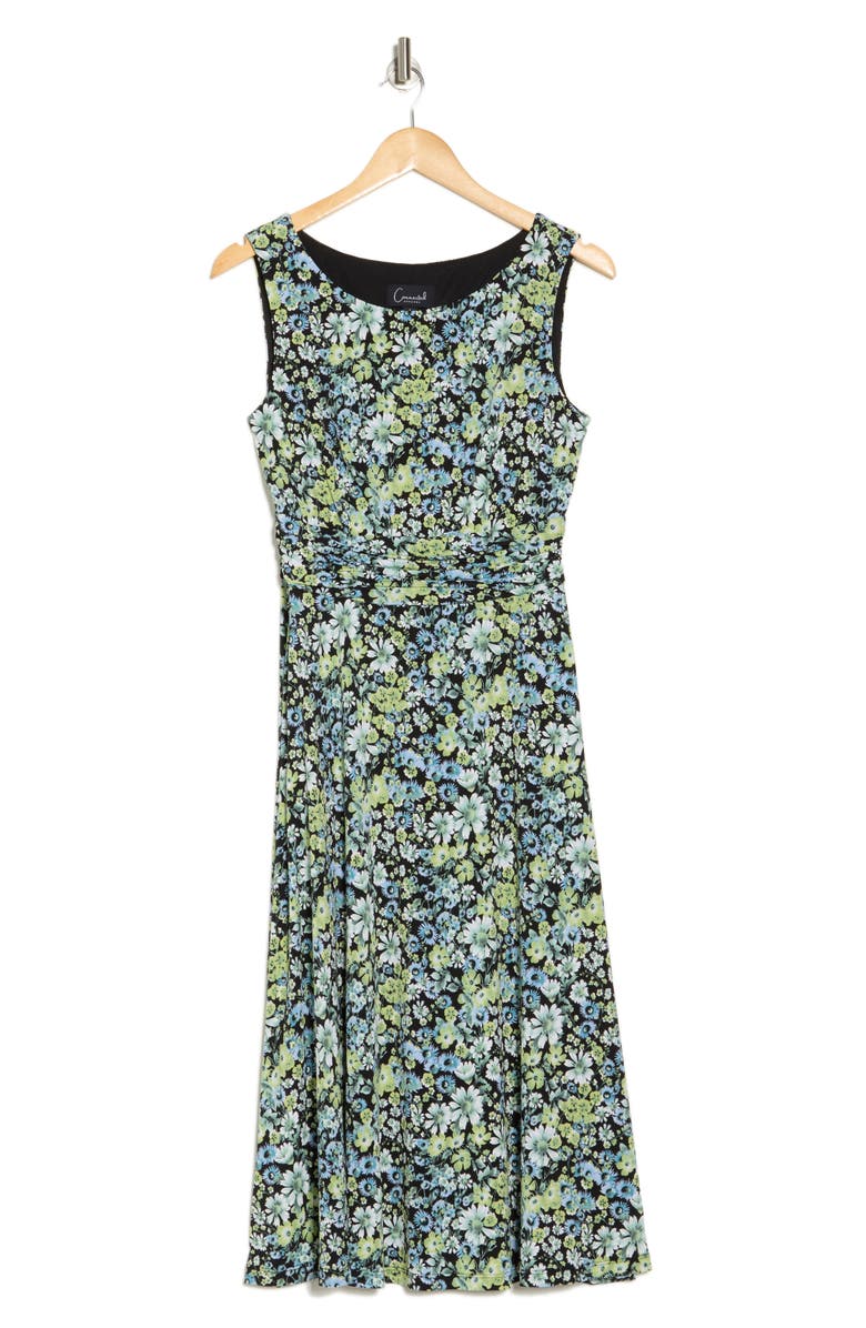 Connected Apparel Shirred Waist Midi Dress, Alternate, color, 