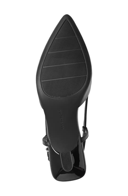 Easy Spirit Havana Slingback Pointed Toe Kitten Heel Pump In Black