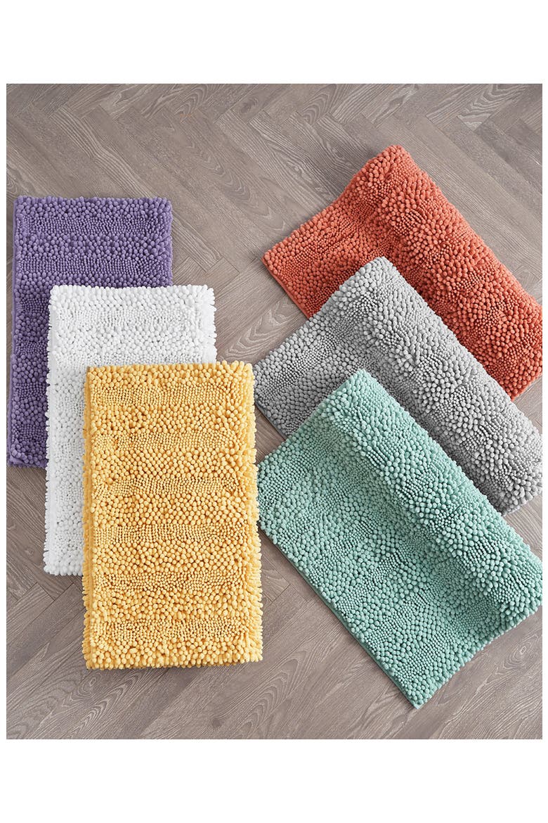 Chenille Set of 2 Bath Rugs, Alternate, color, WHITE