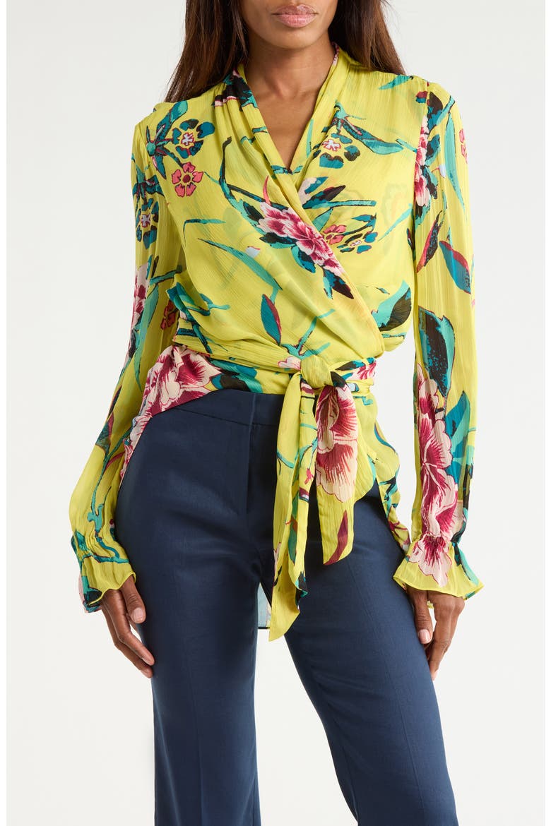 Doris Long Sleeve Top, Main, color, DANCING ROSE SCALE MIX