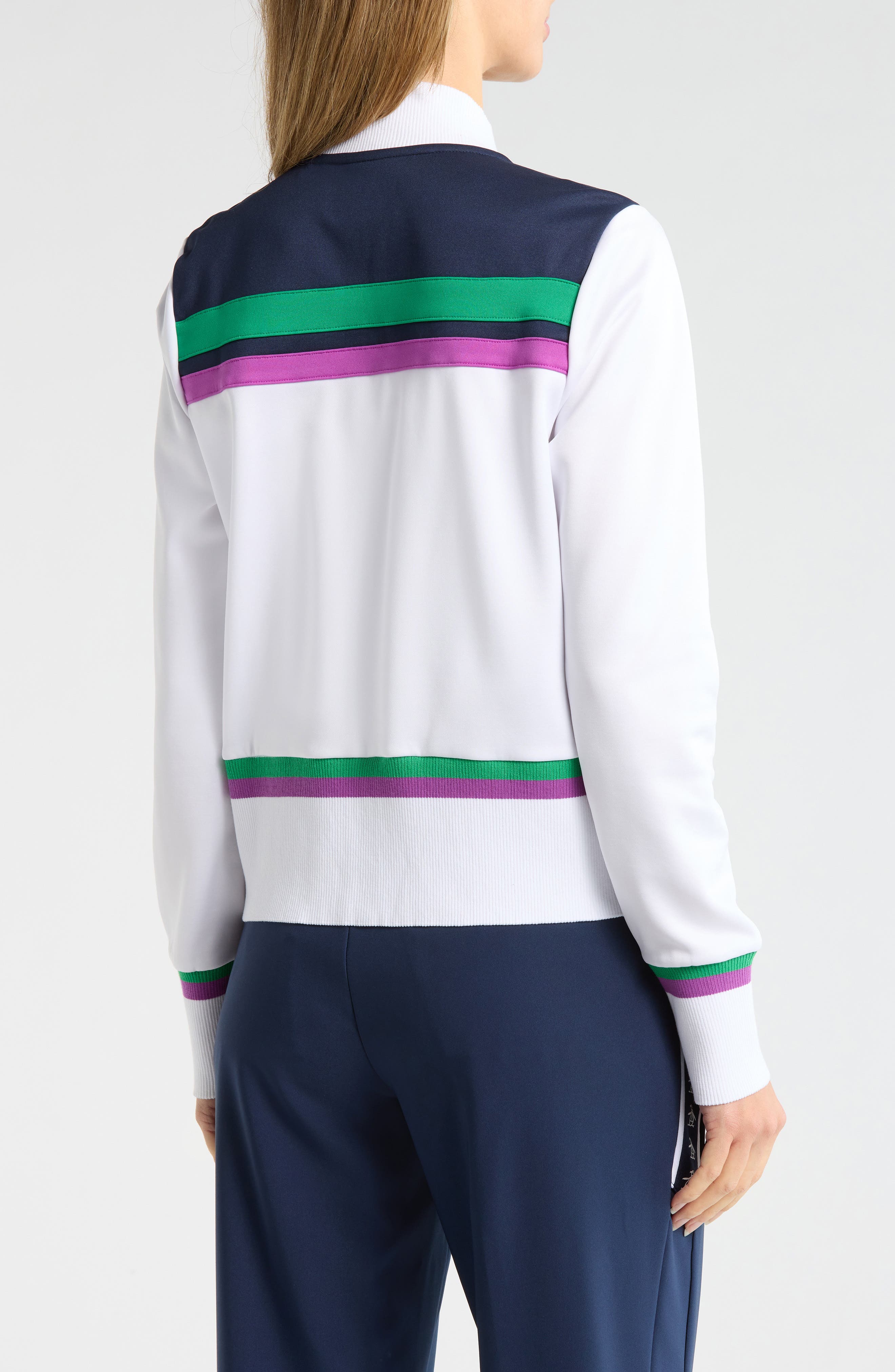 Stripe Crop Full Zip Jacket - image 2