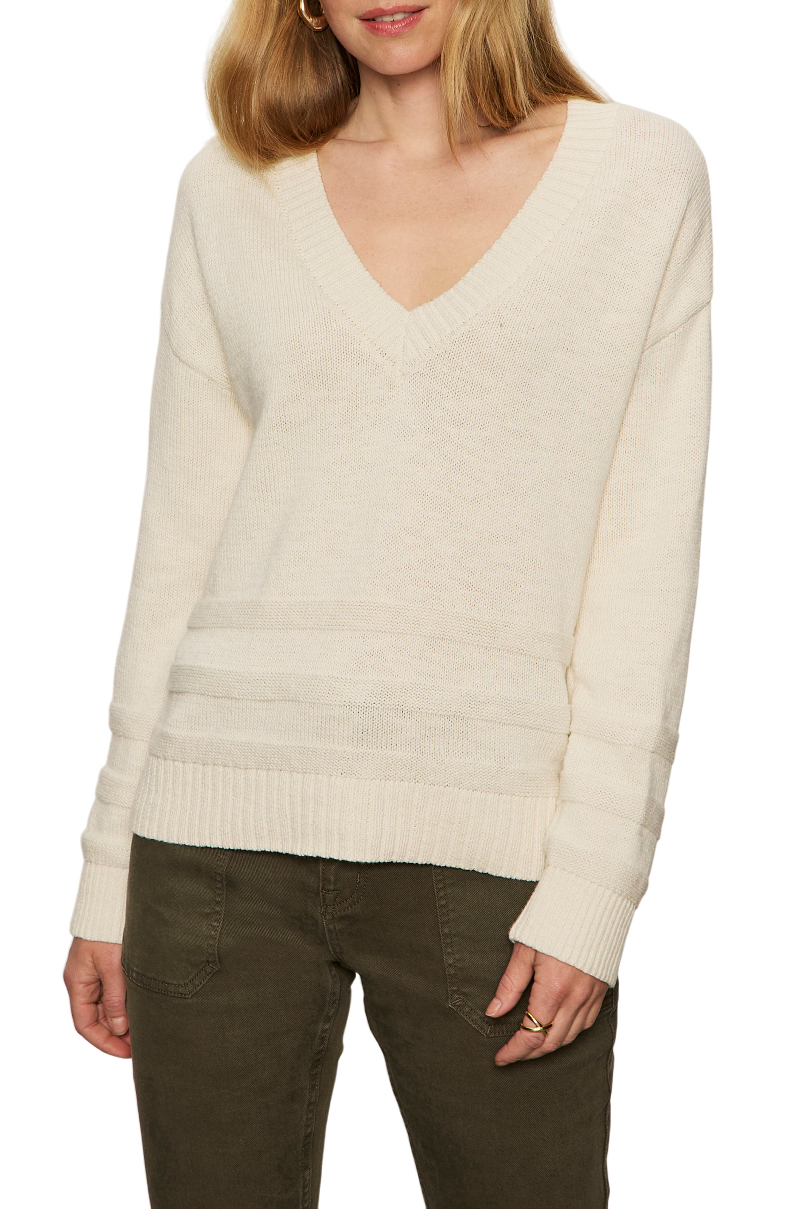 Sanctuary V-Neck Cotton Sweater