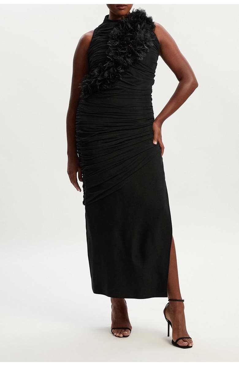 Karen Millen Bandage Knitted Maxi Dress, Alternate, color, Black