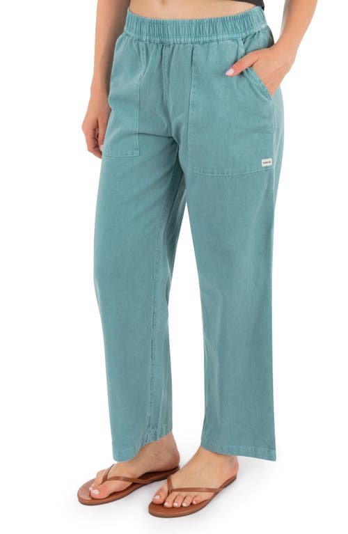 Hurley Wavy Days Wide Leg Pants In Green