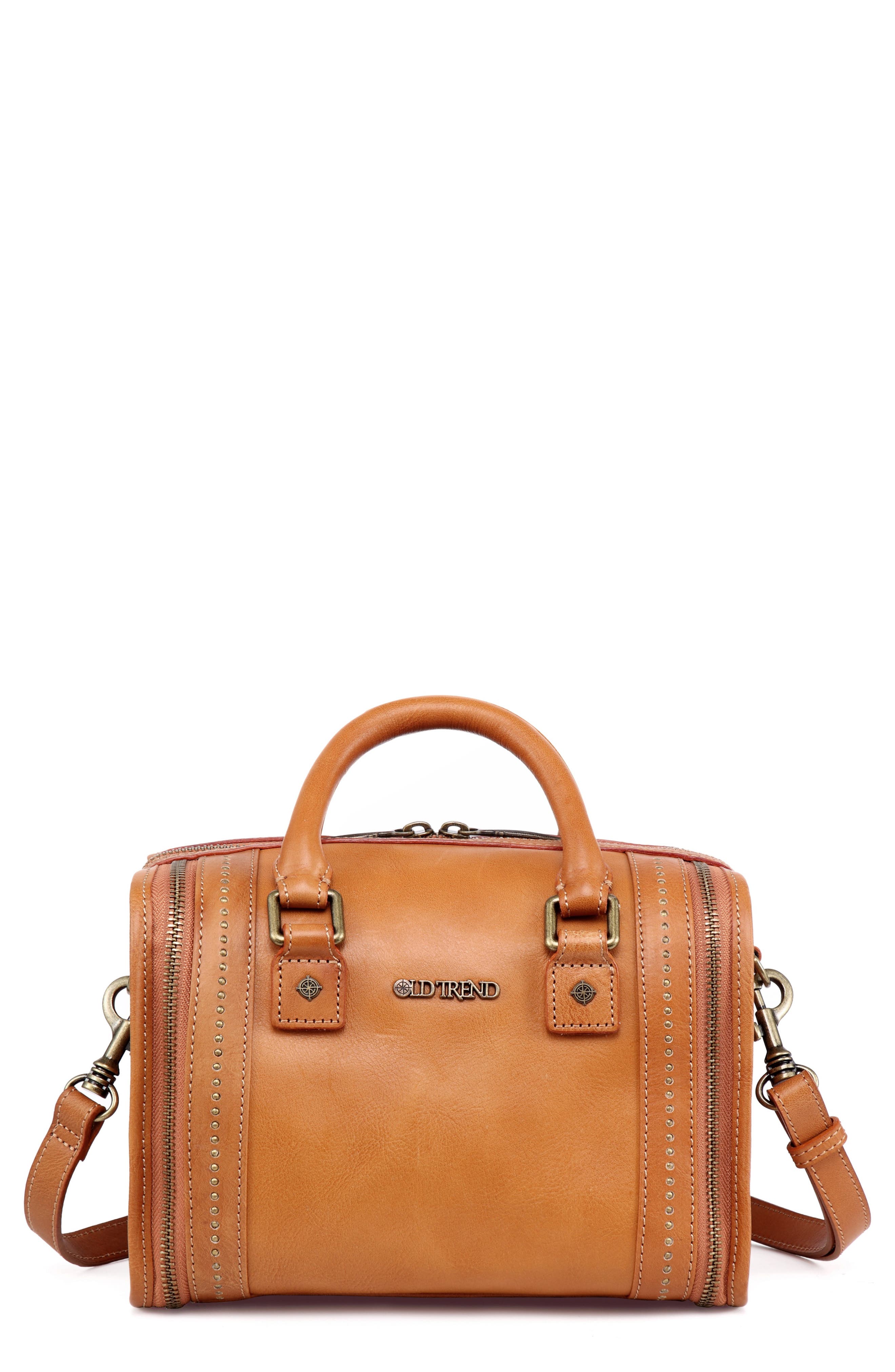 OLD TREND Mini Trunk Leather Crossbody Bag