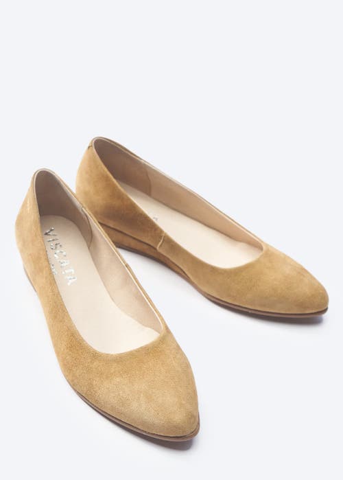 Viscata Roma Suede Flats In Neutral