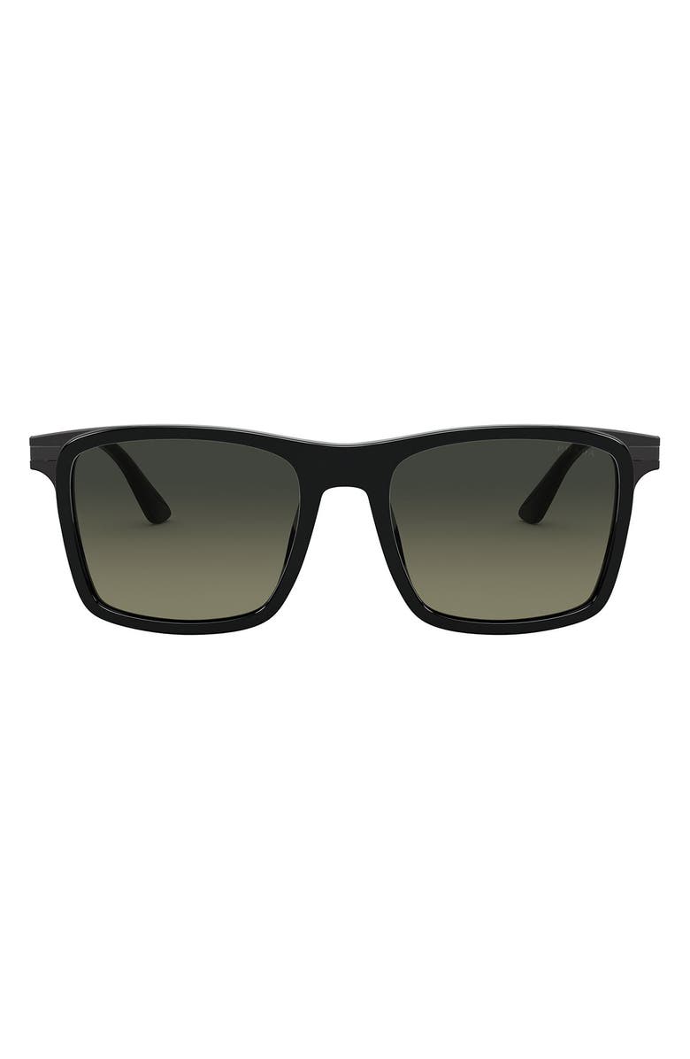 Prada 54mm Gradient Rectangular Sunglasses, Main, color, 