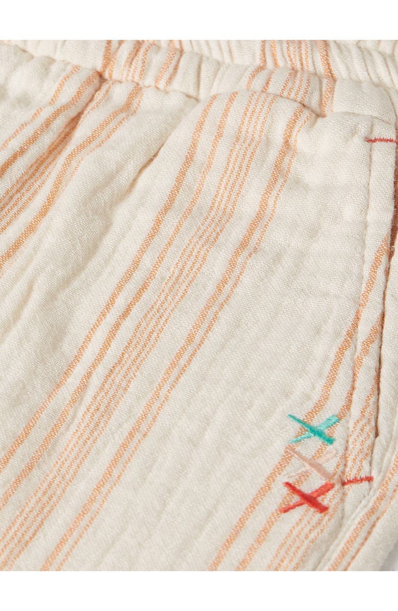 Scotch & Soda Kids' Stripe Cotton Drawstring Shorts, Alternate, color, Eggnog Stripe