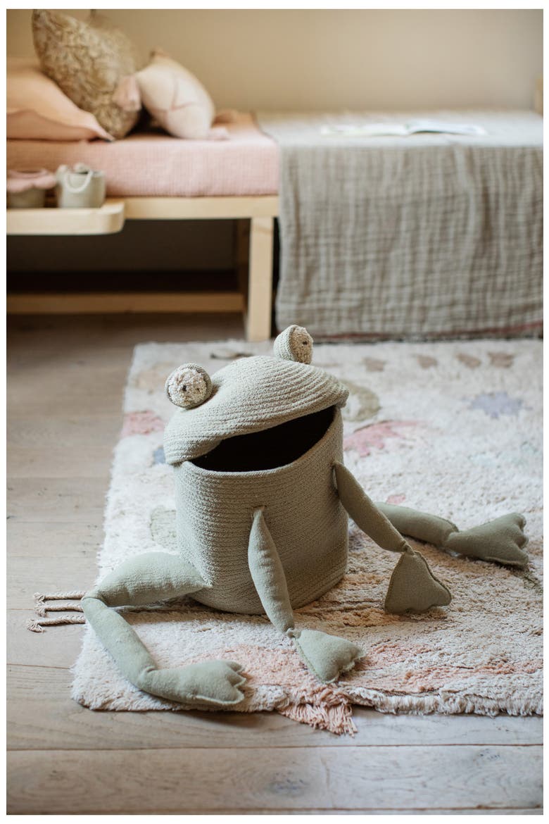 Fred the Frog Basket, Alternate, color, OLIVE