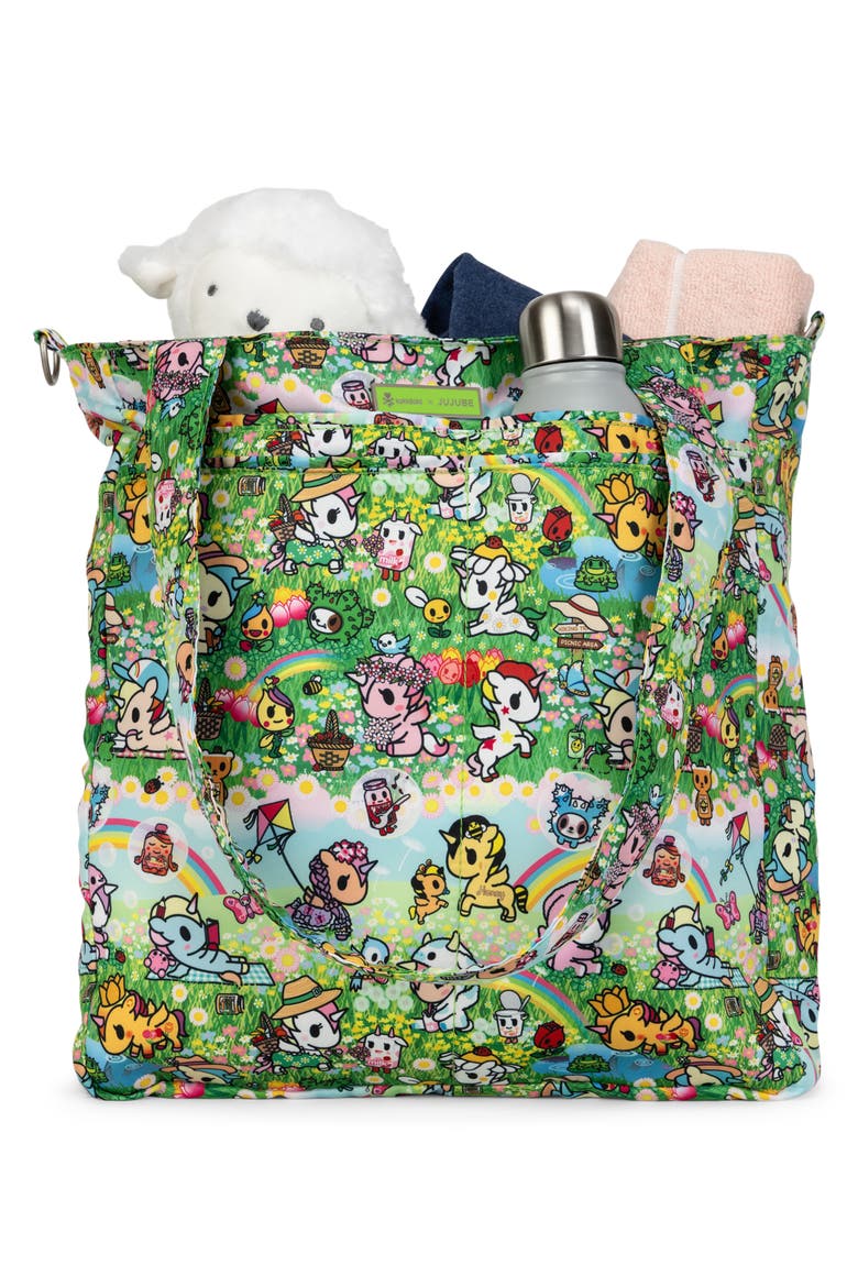 Be Light Diaper Tote, Alternate, color, MEADOW BLOOMS