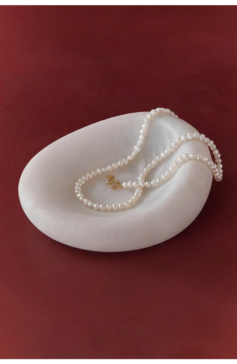 Joey Baby Freshwater Pearl 18K Gold Plated Necklace And Earring Set, Alternate, color, 18K Gold Plated / White Pearl