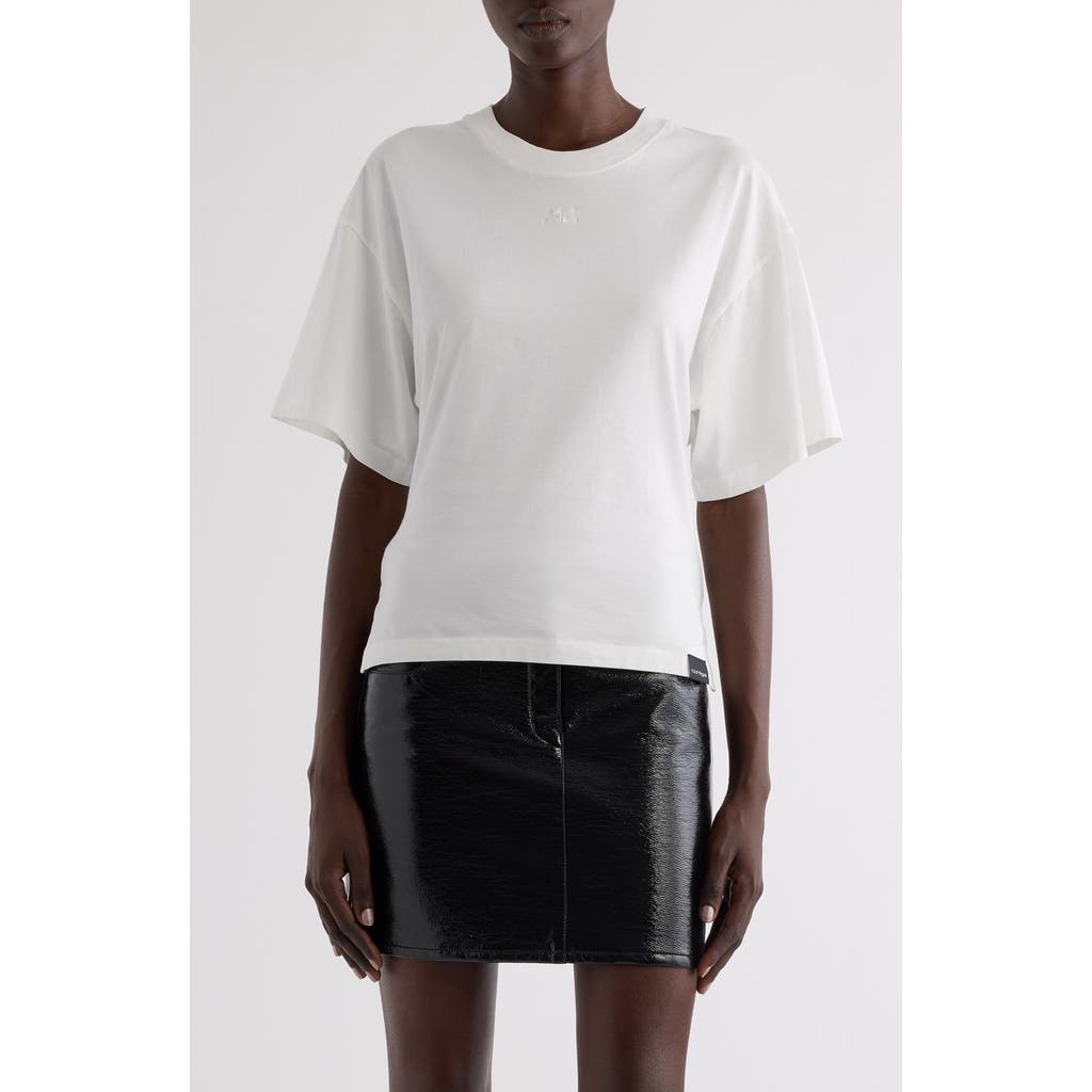 Courrèges Logo Patch Short Sleeves T-shirt In White