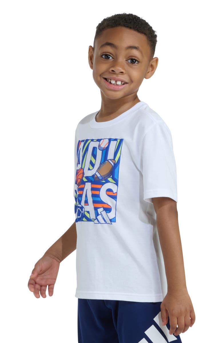adidas Kids' Cotton Graphic T-Shirt, Alternate, color, White