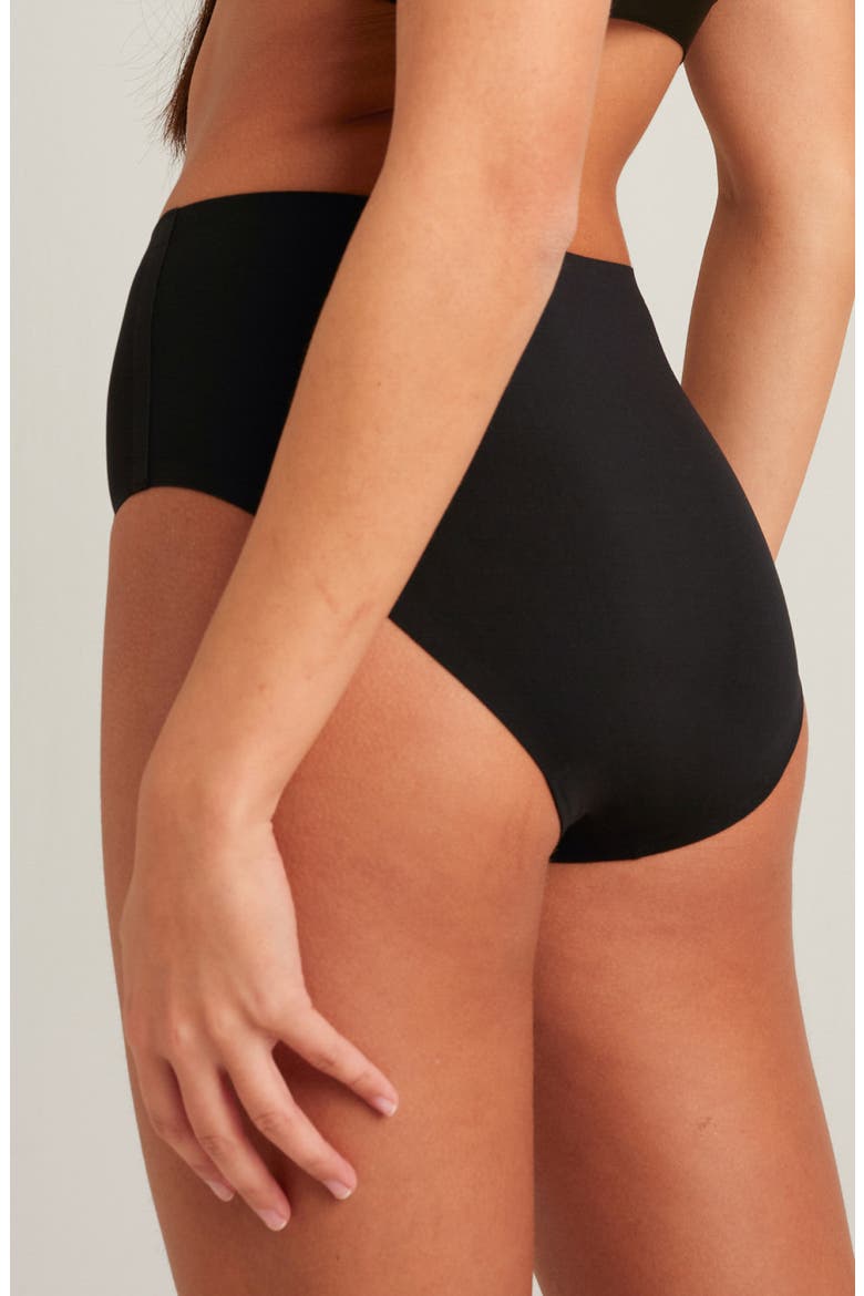Seamless High Waist Briefs, Alternate, color, BLACK