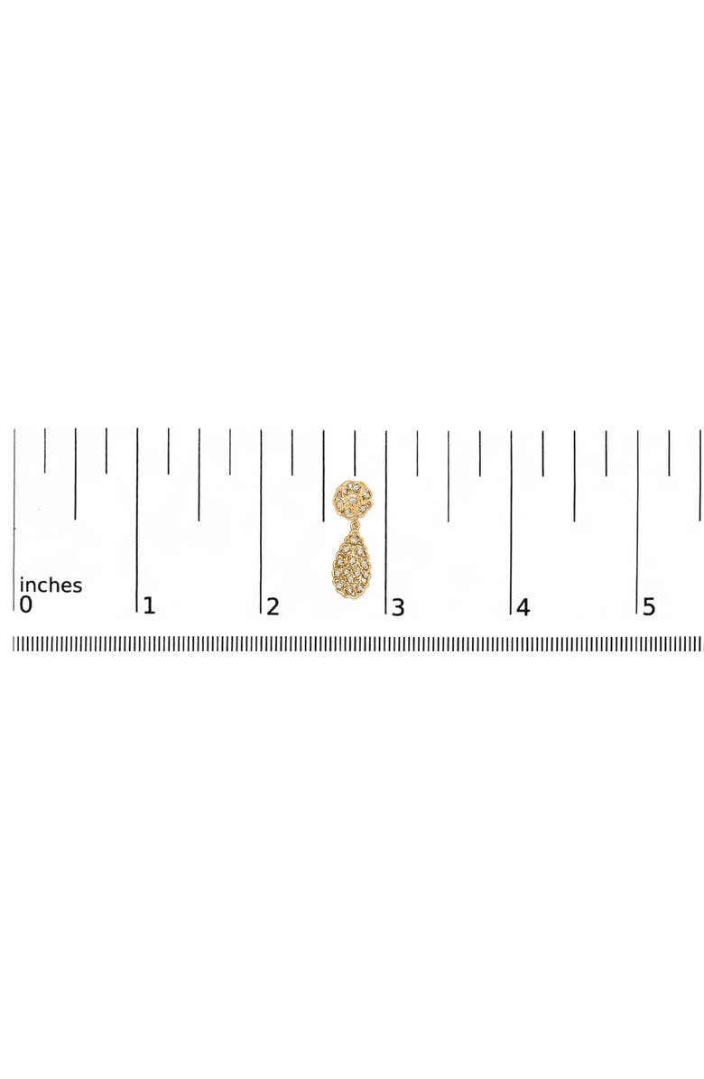 Haus of Brilliance 14K Yellow Gold Plated Silver 1/5 Cttw Diamond Teardrop Filigree Earrings, Alternate, color, Yellow