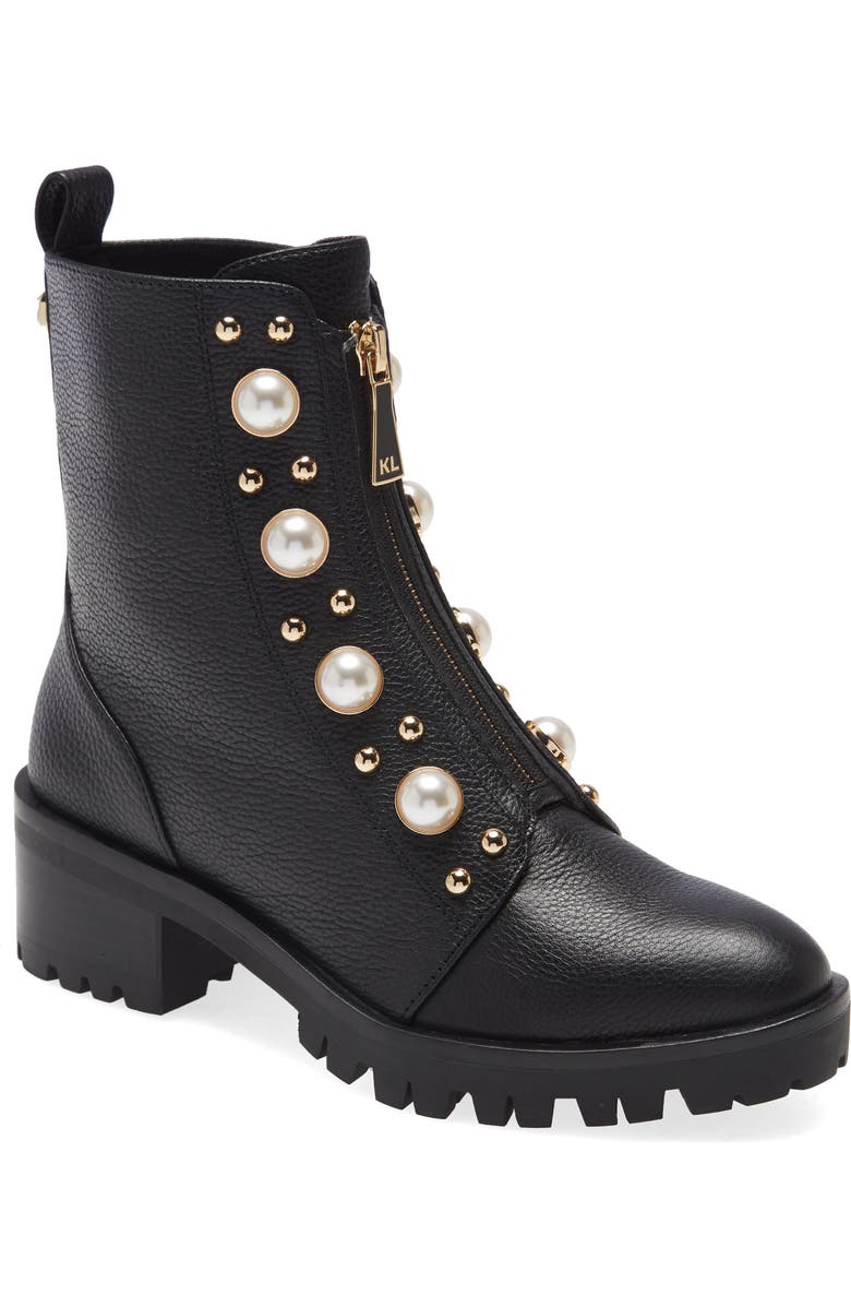 KARL LAGERFELD PARIS Payzlee Lug Sole Boot, Main, color,