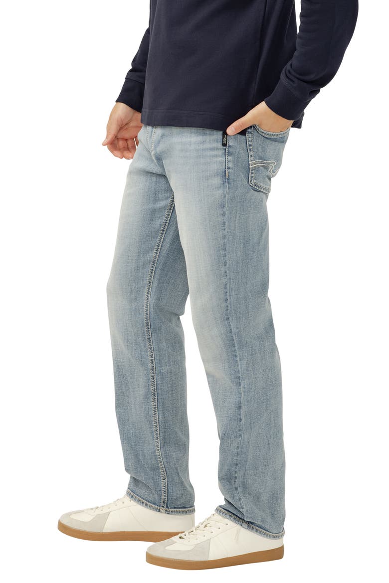 Eddie Athletic Fit Tapered Jeans, Alternate, color, BONFIRE