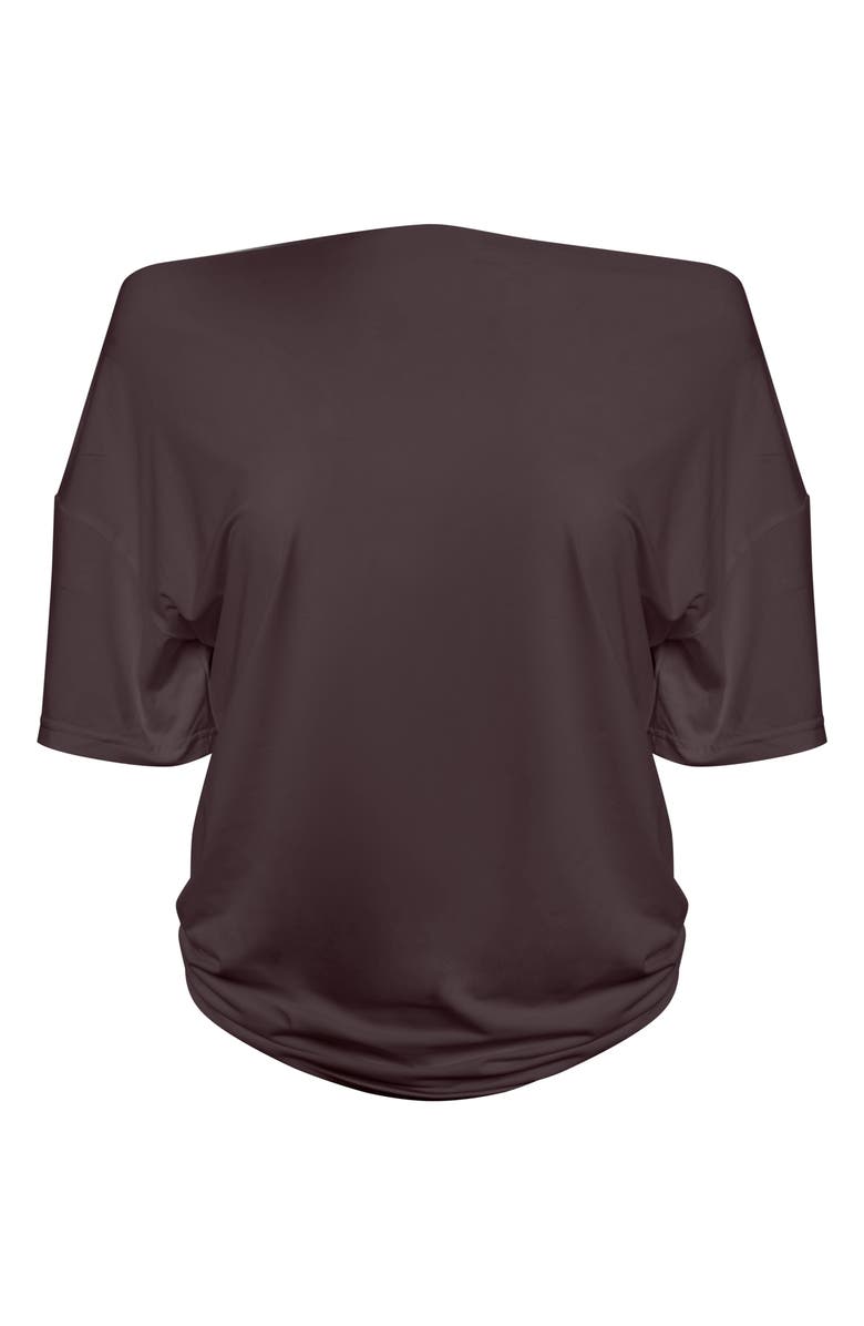 LIONESS Wildlands One Shoulder Top, Alternate, color, Chocolate