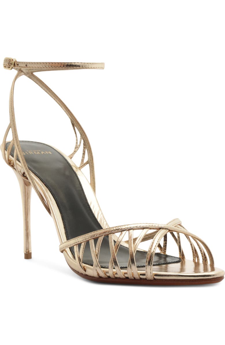 Alexandre Birman Solene Cage Sandal, Main, color, Golden