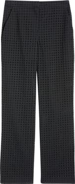 Theory Eyelet Embroidered Cotton Pants