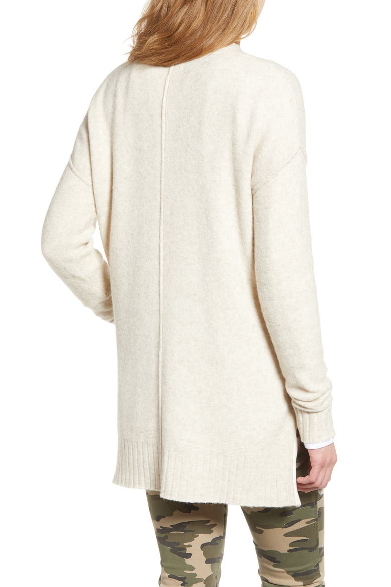 Side Snap Sweater Tunic, Alternate, color, BEIGE OATMEAL