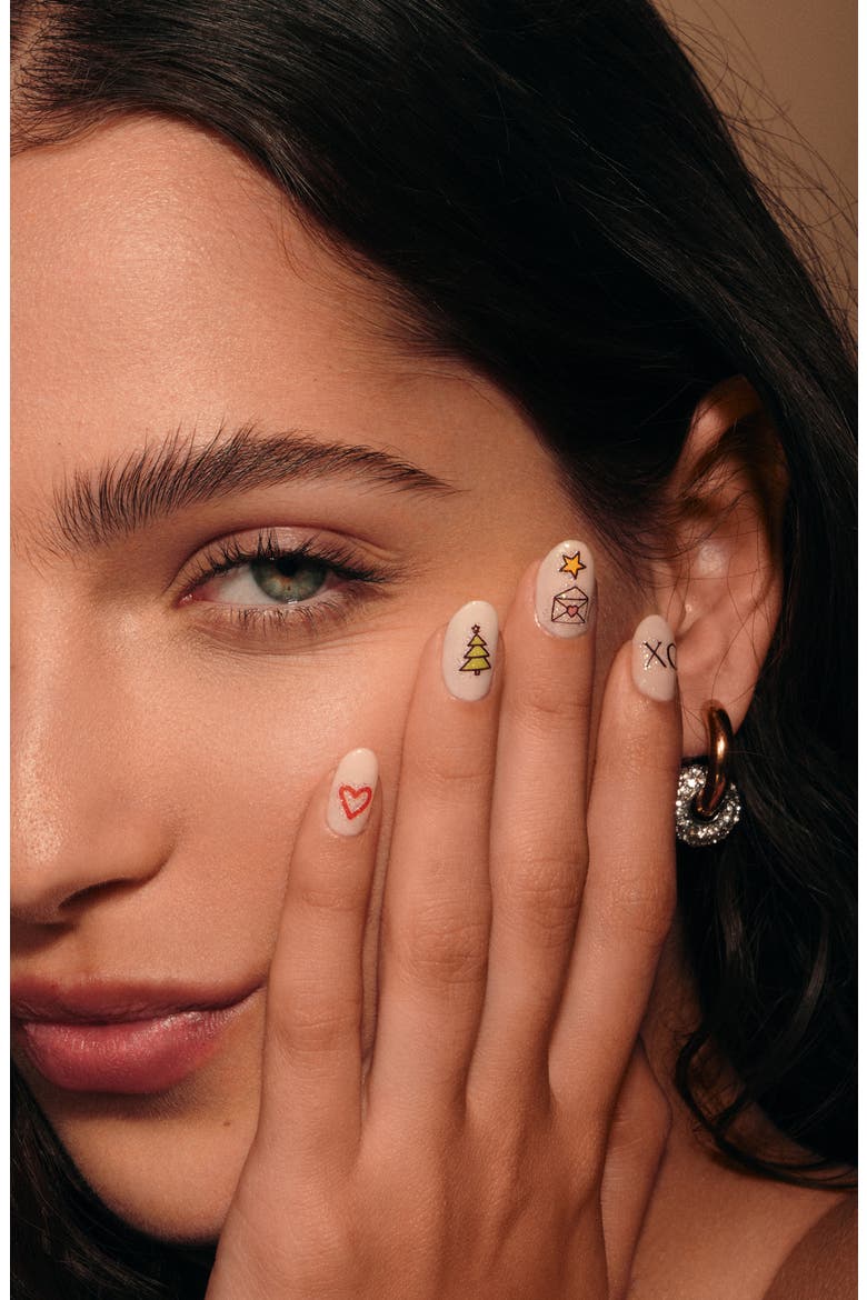 Happy Merry Nail Art Tattoos, Alternate, color, HAPPY MERRY NAIL