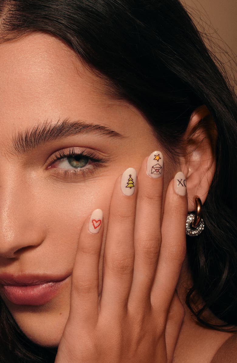 INKED by Dani Happy Merry Nail Art Tattoos, Alternate, color, Happy Merry Nail