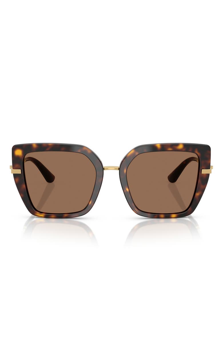 Dolce&Gabbana 53mm Butterfly Sunglasses, Main, color, Havana