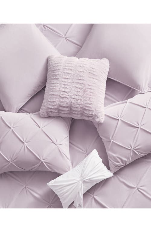 Juicy Couture Kiss 5-piece Pleat Plush Comforter Set In Lavender Purple